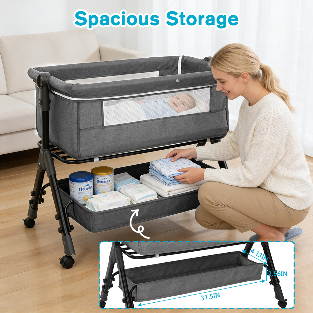 Baby Bassinet 3 in 1 Baby Bass - Baby Nursery Trolley 评论和价格