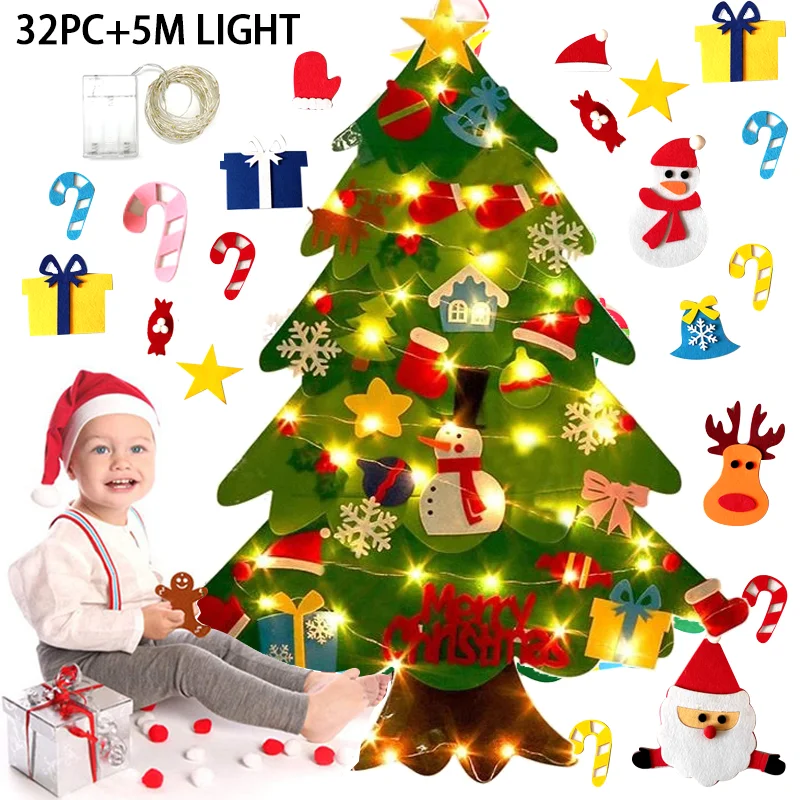 DIY Felt Christmas Tree for To - Baby Nursery Wall Lights 评论和价格