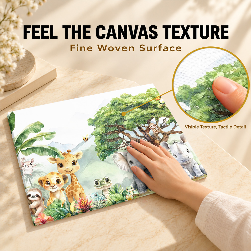 Baby Jungle Animals Wood Frame - Baby Nursery Frames 评论和价格