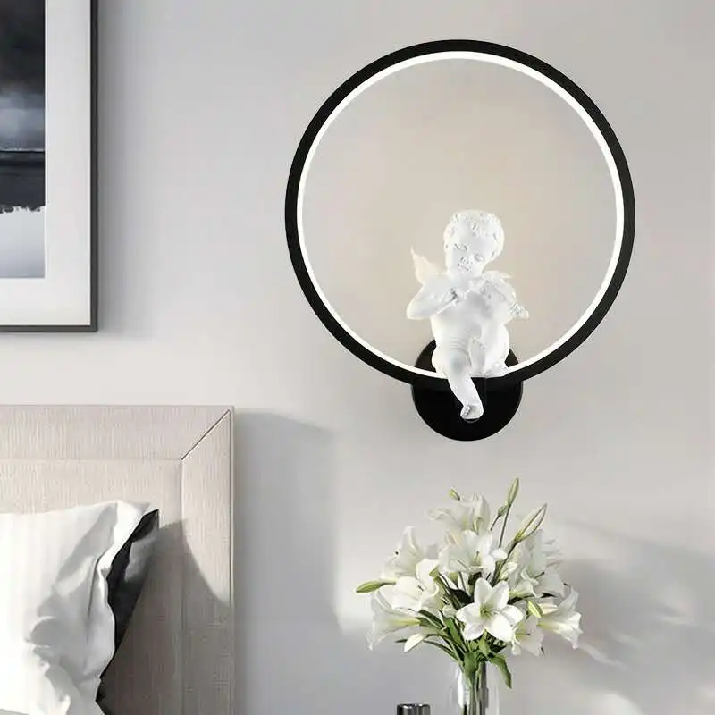 Nordic Warm Angel Wall Lamp Mo - Baby Nursery Wall Lights 评论和价格