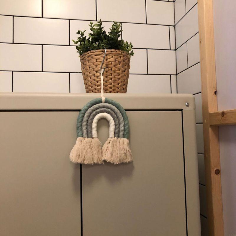 L43A Boho Decor Macrame Rainbo - Baby Girl Nursery Quotes 评论和价格