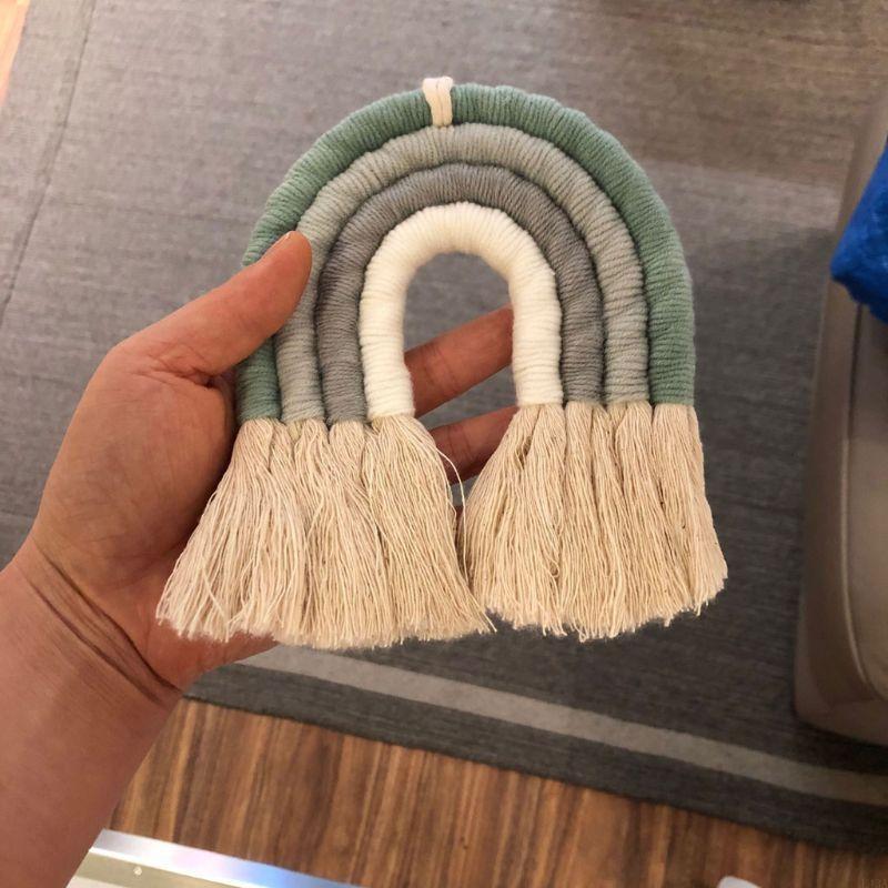 L43A Boho Decor Macrame Rainbo - Baby Girl Nursery Quotes 评论和价格