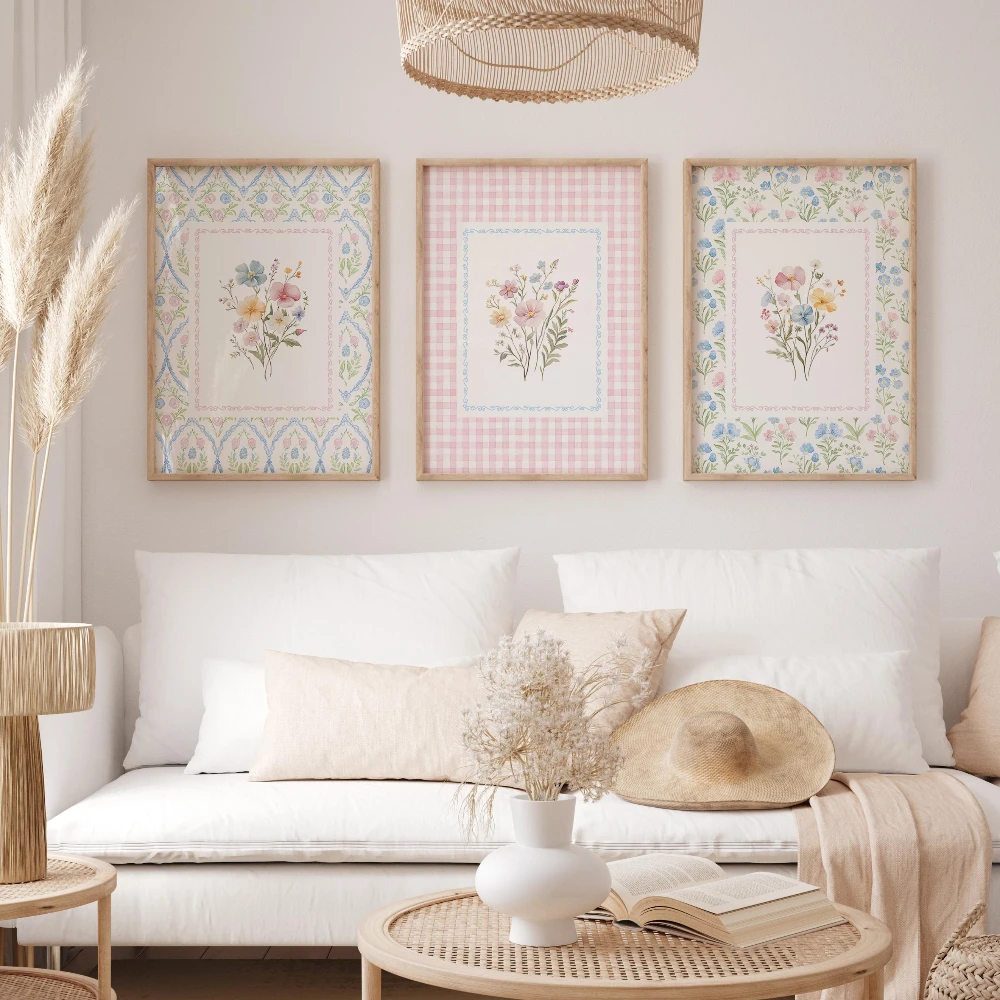 3pcs frameless Canvas Painting - Baby Nursery Frames 评论和价格